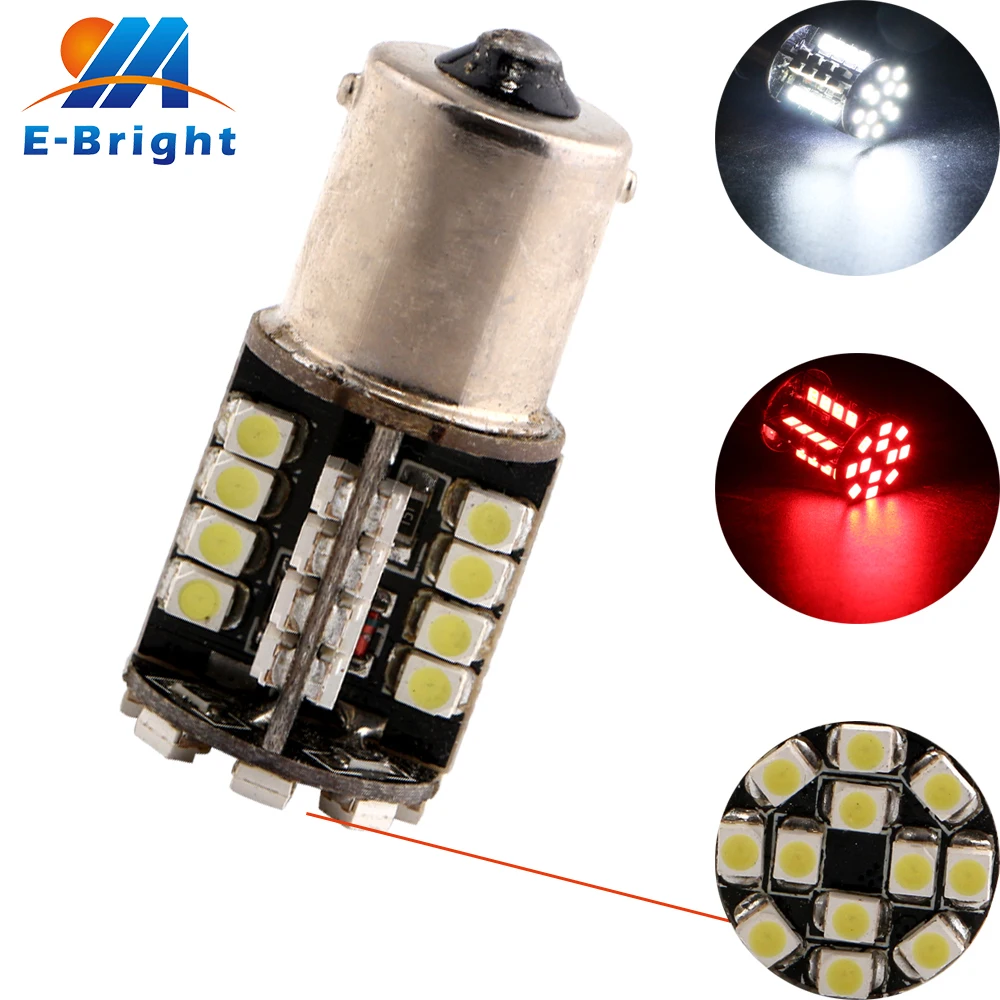 4 шт. 1156 BA15S 1157 BAY15D Canbus без ошибок 3528 1210 44 SMD LED декодер лампа задний хвост DRL сигнал