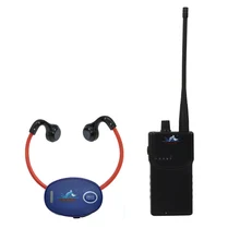 Передающая система водонепроницаемый приемник костной проводимости с 1 Walkie Talkie+ 2 водонепроницаемые приемники наушников+ 1 микрофон