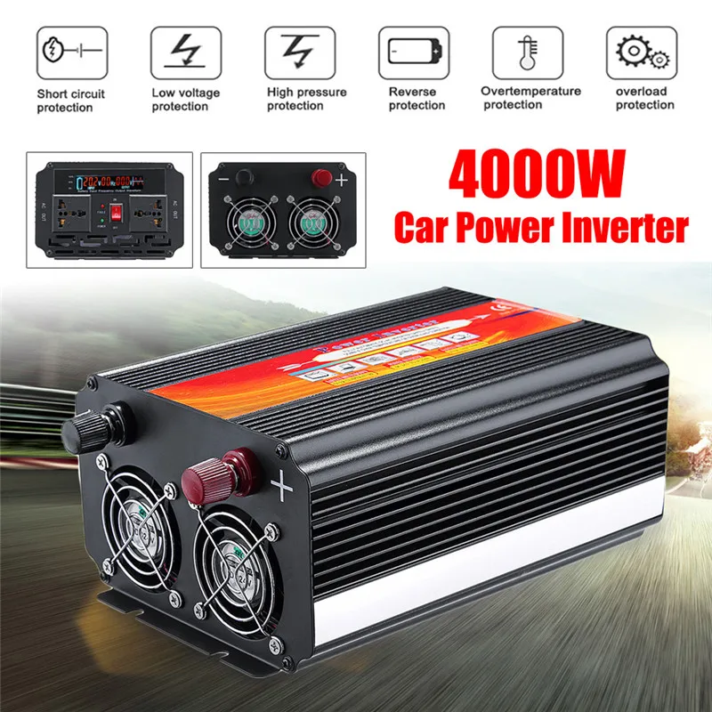 

CARPRIE Car Inverter 8000W Car Power Inverter 24V-110V Sine Wave Converter With Blade Fuses Black m21
