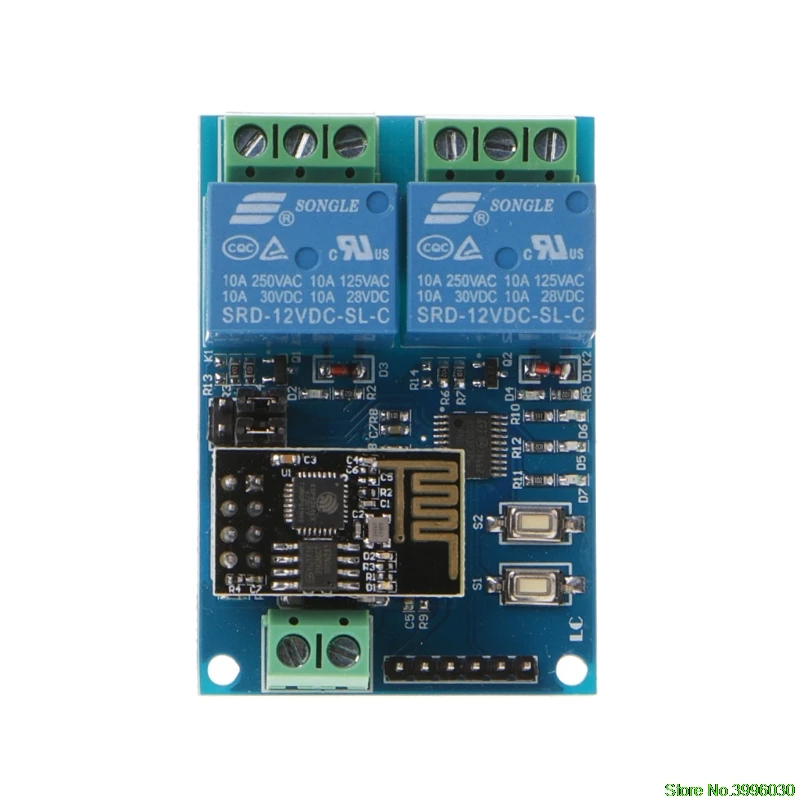WI-FI триггерный релейный модуль ESP8266 IOT приложение контроллер 2-х канальный для умного дома 12V