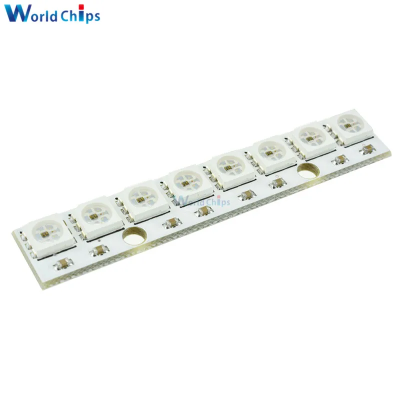 2 шт. WS2812 WS 2811 5050 RGB СВЕТОДИОДНЫЙ модуль панели лампы 5 в 8 бит Радужный