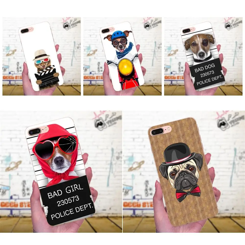 Soft TPU Fashion Cute Funny Animal Dogs And Cats Pugs For Xiaomi Mi3 Mi4 Mi4C Mi4i Mi5 Mi 5S 5X 6 6X 8 SE A1 Max Mix 2 Note 3 4 | Мобильные