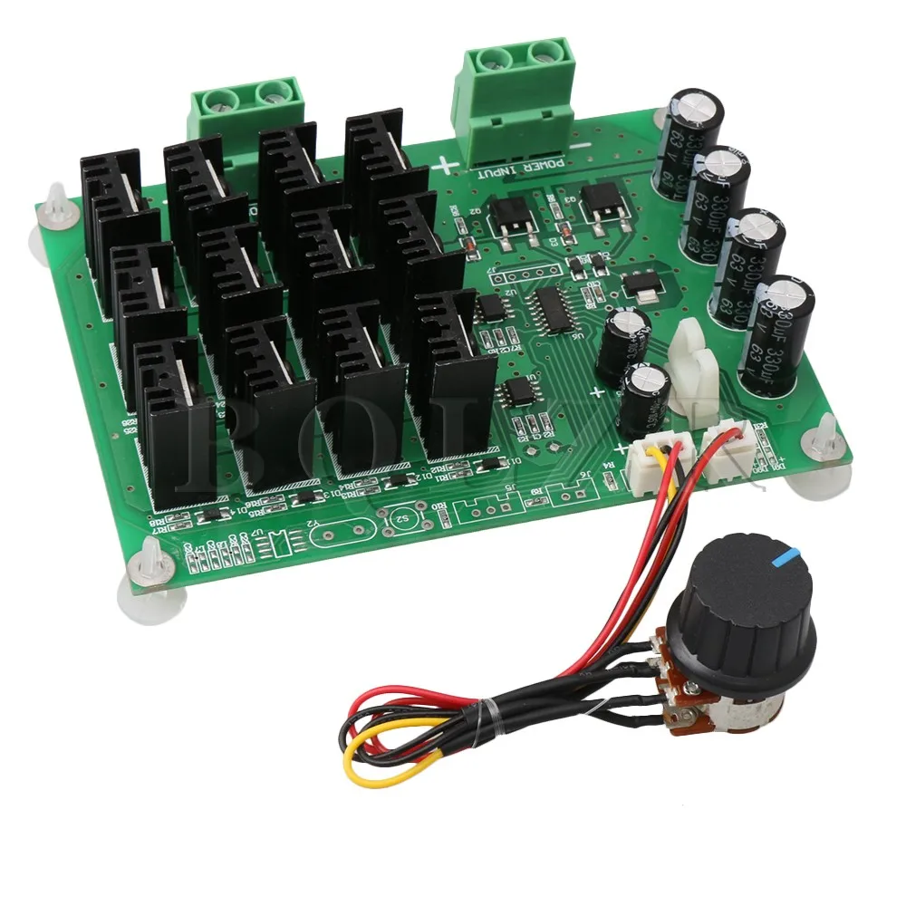 

BQLZR 12.3x8.8x2.7cm DC Motor Speed Control PWM System HHO RC Controller 10-50V 60A Rated Current 0.01-3000W Power