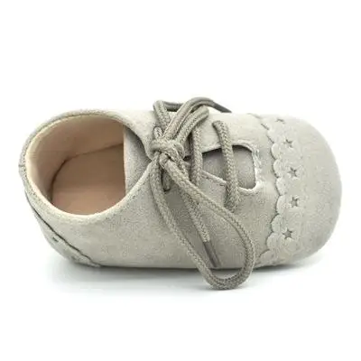 YAUAMDB/детская повседневная обувь Осень-весна; американский размер 11-13 замшевая обувь для маленьких мальчиков и девочек, на шнуровке туфли из хлопка однотонная мягкая обувь y20 - Цвет: as picture