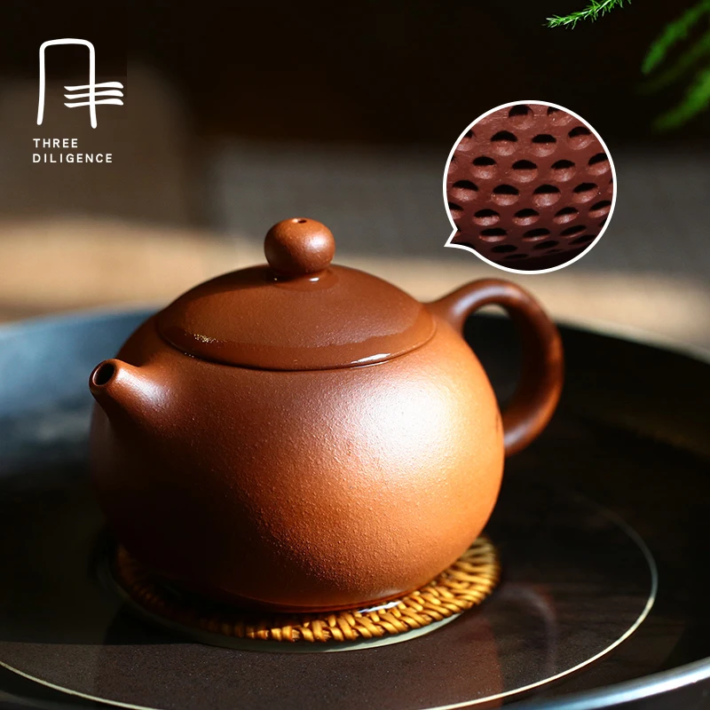 155ML Pure Handmade Teapot Overlord Stone scoop 155ML Purple mud Purple Clay Kettle Zisha Teapot Chinese