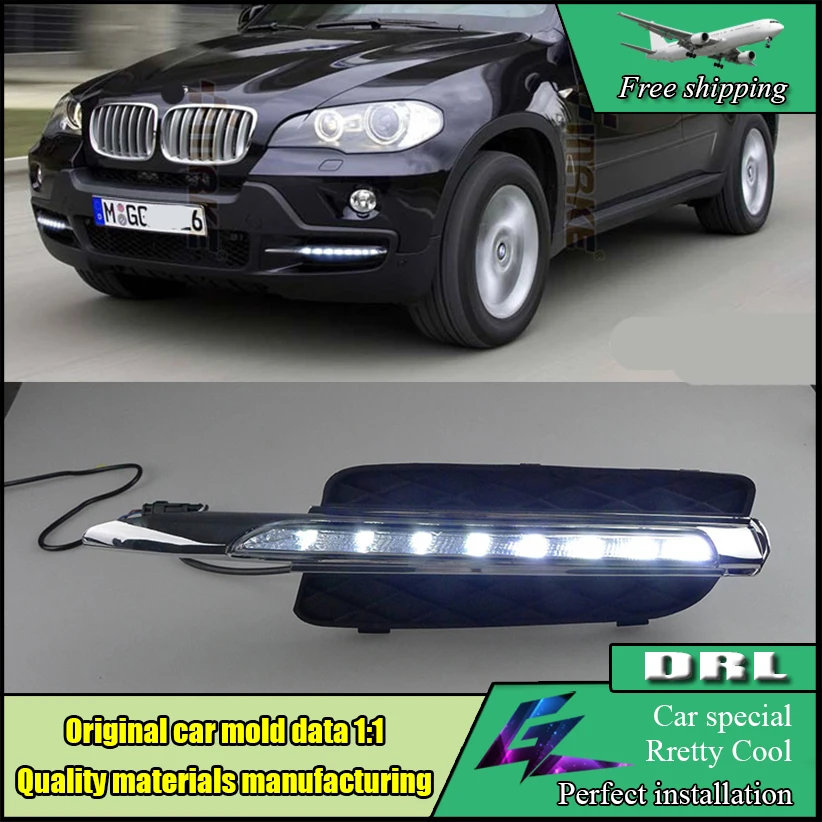 

Car Styling LED DRL Daytime Running Light For BMW X5 E70 2007-2010 LED Waterproof Front Bumper Fog Lamps Daylight DRL