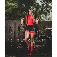 Pro Team триатлон костюм женский Велоспорт Джерси Skinsuit комбинезон Майо Велоспорт Ropa ciclismo комплект розовый гелевая подкладка