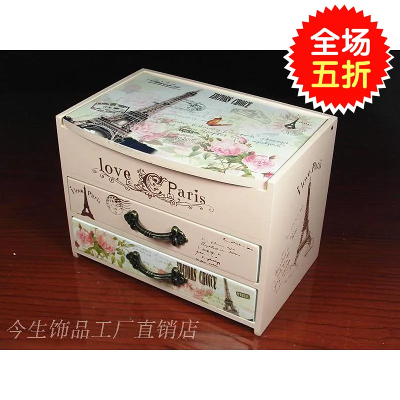 Eiffel Tower jewelry box wooden box fashion jewelry box dressing box