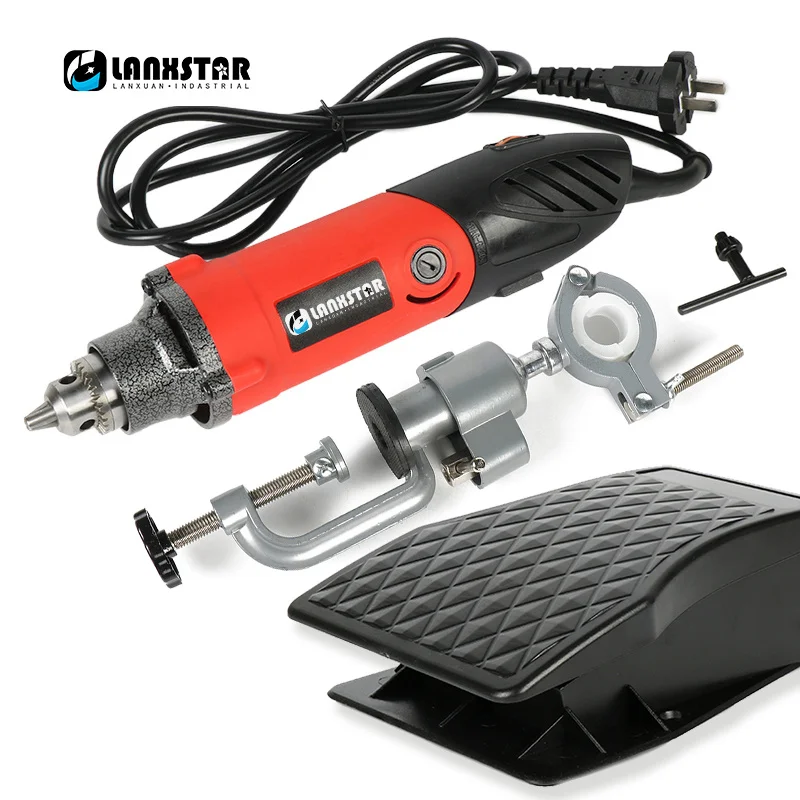 Lanxstar Dremel новая гравировальная ручка электрическая дрель DIY дрель Электрический Роторный инструмент шлифовальная машина Мини дрель мини-мельница шлифовальный станок - Цвет: Grill Pedal Bracket