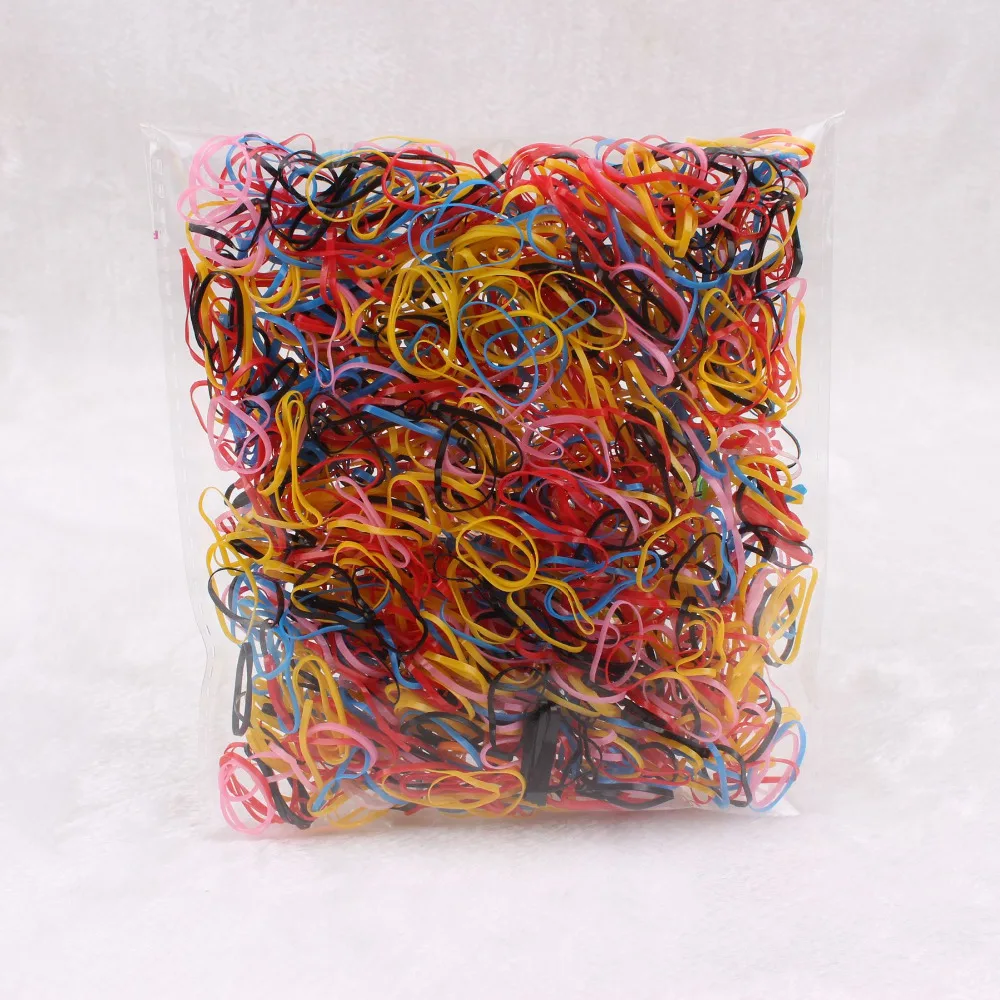 

2019 scrunchy rubber band candy mix color Transparent elastodiene hair rope hair accessories for girls kids 1000pcs/lot