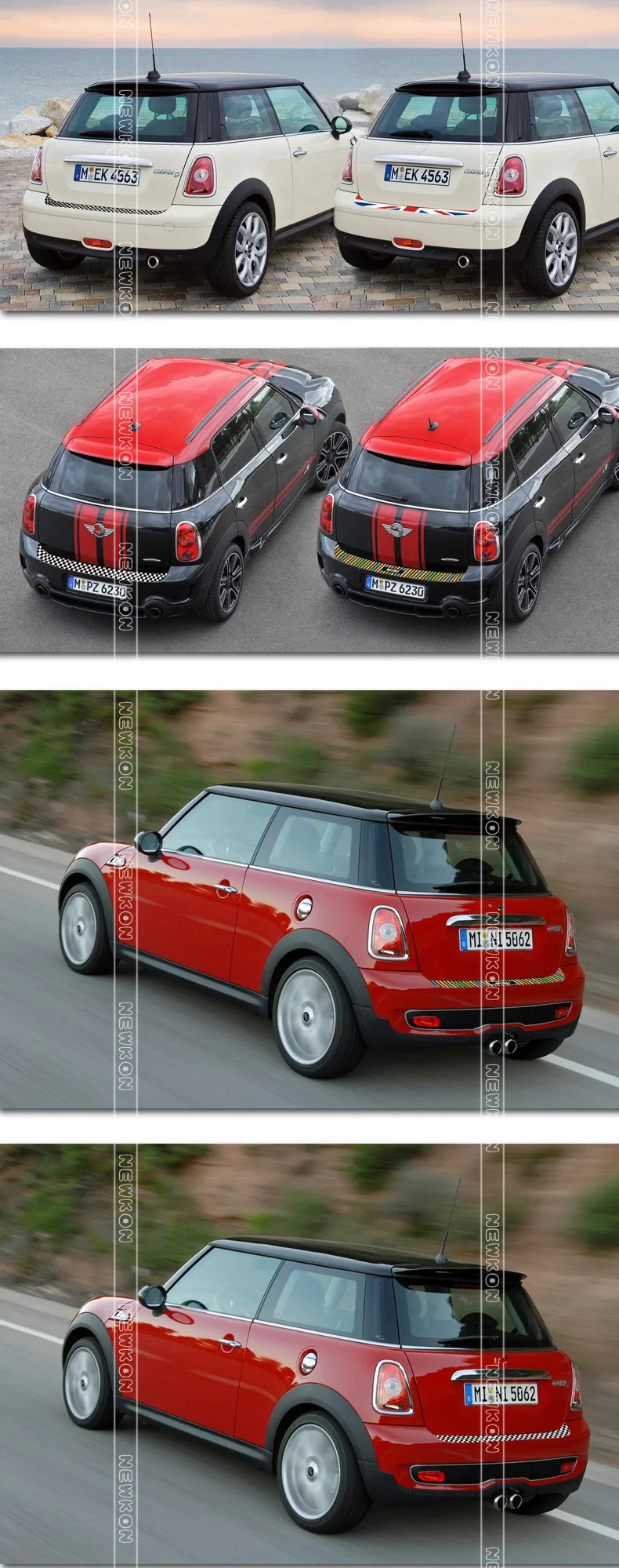 Декоративная наклейка на задний бампер для Mini Cooper Clubman Countryman R55 R56 R57 R60 F55 F56