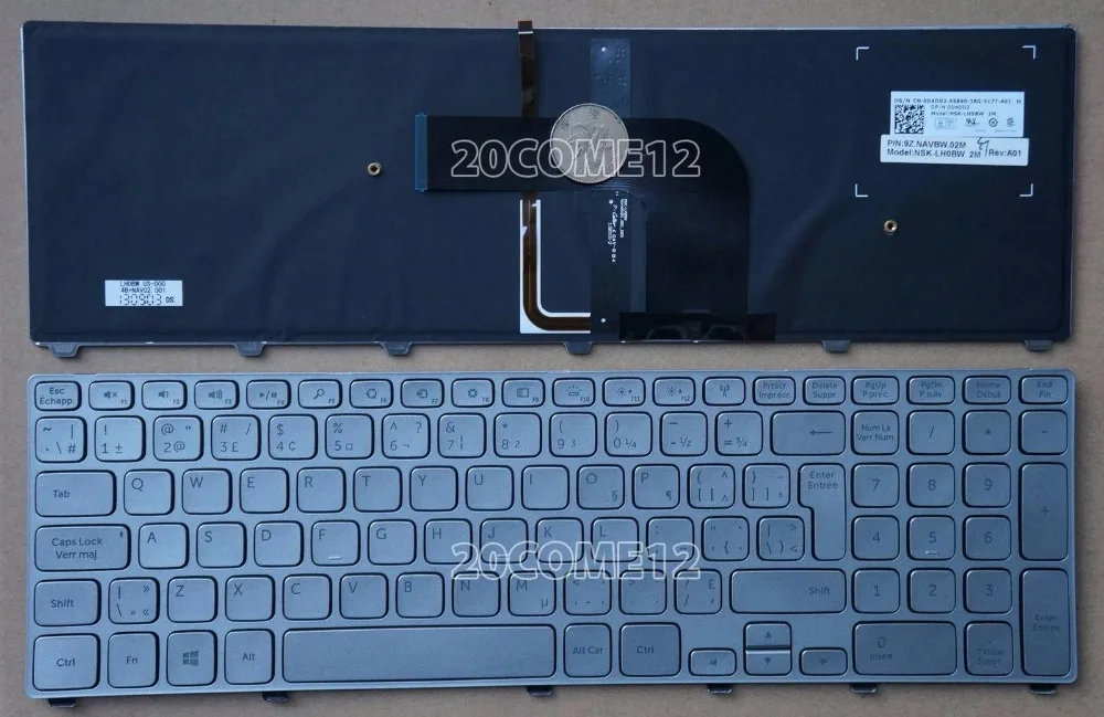 

News Laptop keyboard for Dell Inspiron 17 7000 7737 CANADIAN FRENCH/NORWEGIAN/DANISH/SPANISH/RUSSIAN/US layout