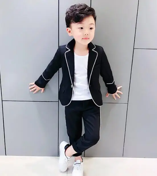 

Boys Formal Costumes Suits for Weddings Baby Boys Blazer Pants 2pcs Tuxedo Kids Party Dress Clothing Sets 2-8Y