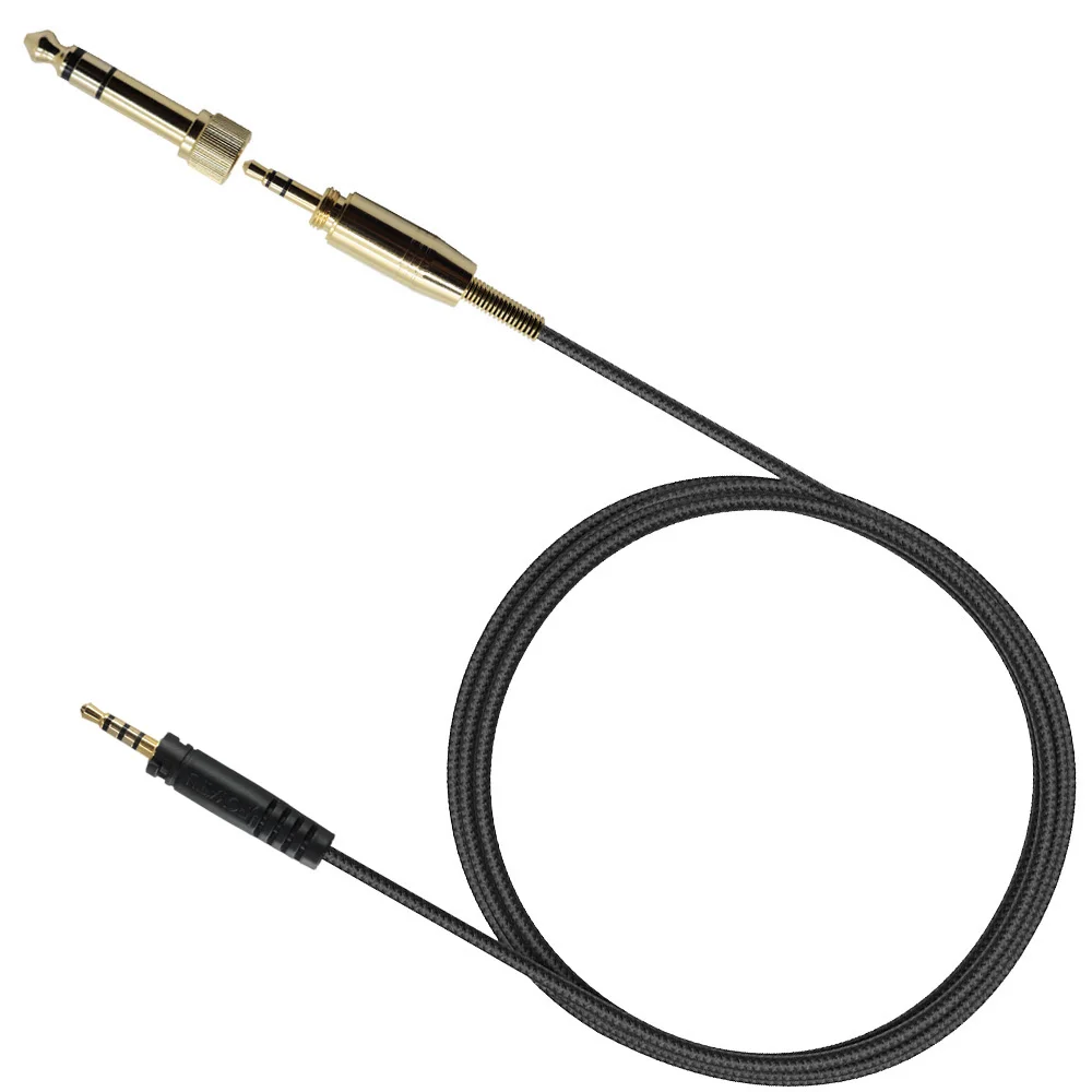 POYATU Cables For Sennheiser Momentum 2.0 On Ear Over Ear Bluetooth Wireless Headphones Cable Repair Cords With 6.35mm Adapter 4