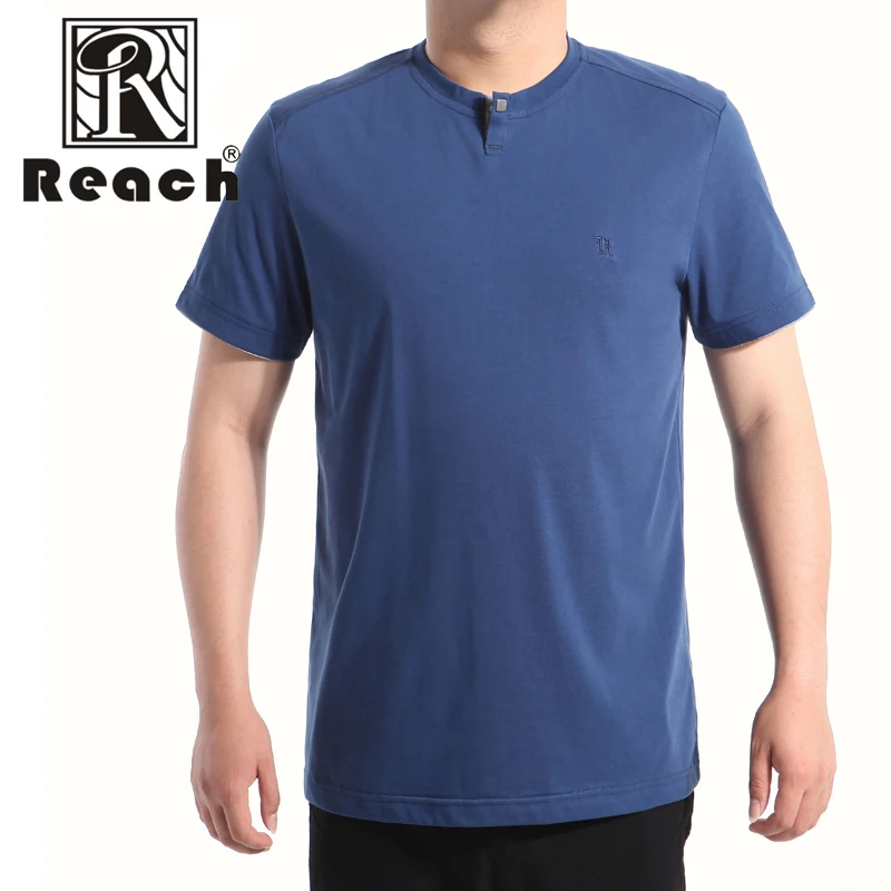 Reach Man Футболка повседневное Топ Slim Fit для мужчин хлопок 2018 О образным вырезом
