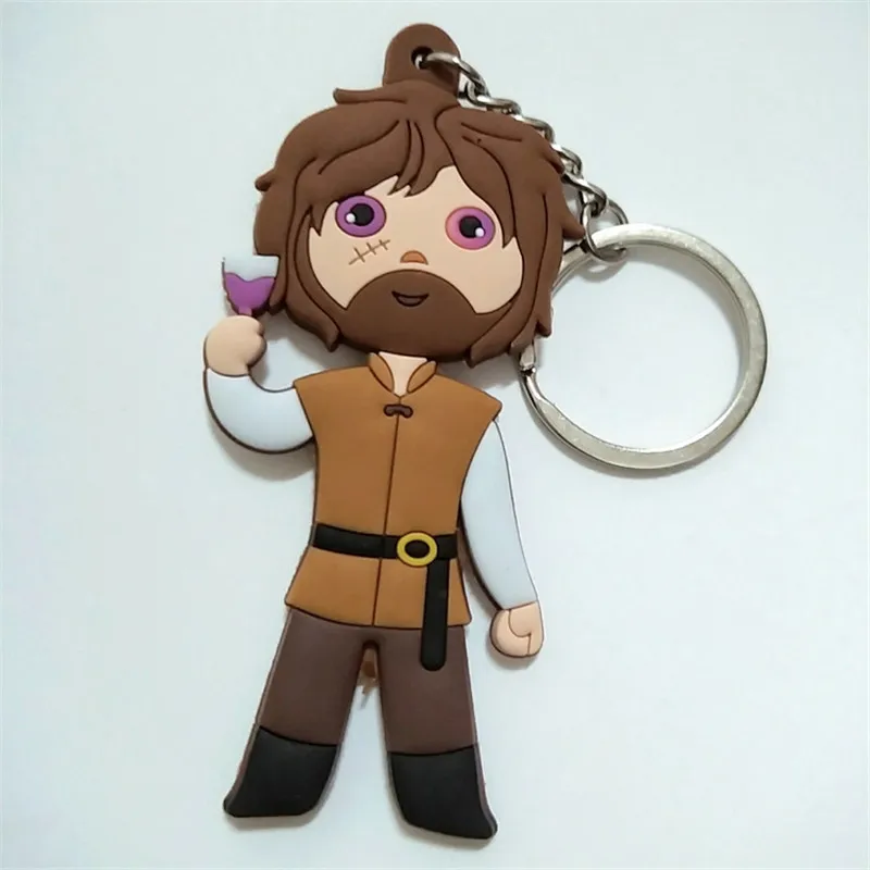Game of Thrones PVC Figures Toys Keychain Jon Snow Daenerys Khaleesi Targaryen Night King Key Bag Pendants Dolls 10pcslot (2)