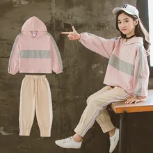 Autumn New Girls Outfits Long-sleeved Sweatshirt With Trousers Girl Set Cotton Tops Sport Suit Teenage Girls Clothing Autumn New Girls Outfits Long-sleeved Sweatshirt With Trousers Girl Set Cotton Tops Sport Suit Teenage Girls Clothing