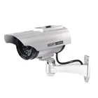 2pcs/lot Dummy Camera Solar + Battery Powered Blink Flicker LED Outdoor Fake Surveillance Home Security Camera Bullet CCTV