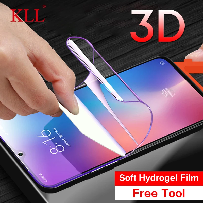 

3D Soft Hydrogel Film for Xiaomi 9 SE 8 SE Youth Mi Play Full Cover Screen Protector for Redmi Note 7 Note 6 Pro Black Shark 2