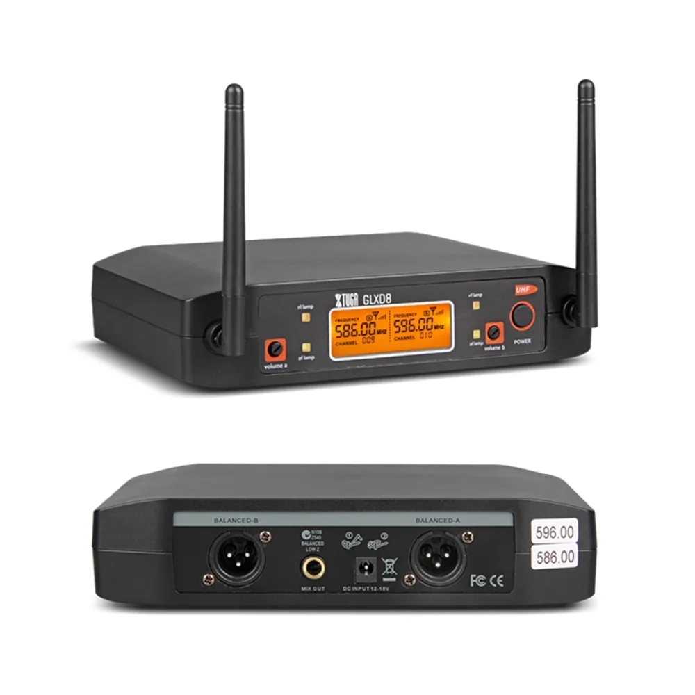 XTUGA GLXD8 Portable UHF Microphone System with