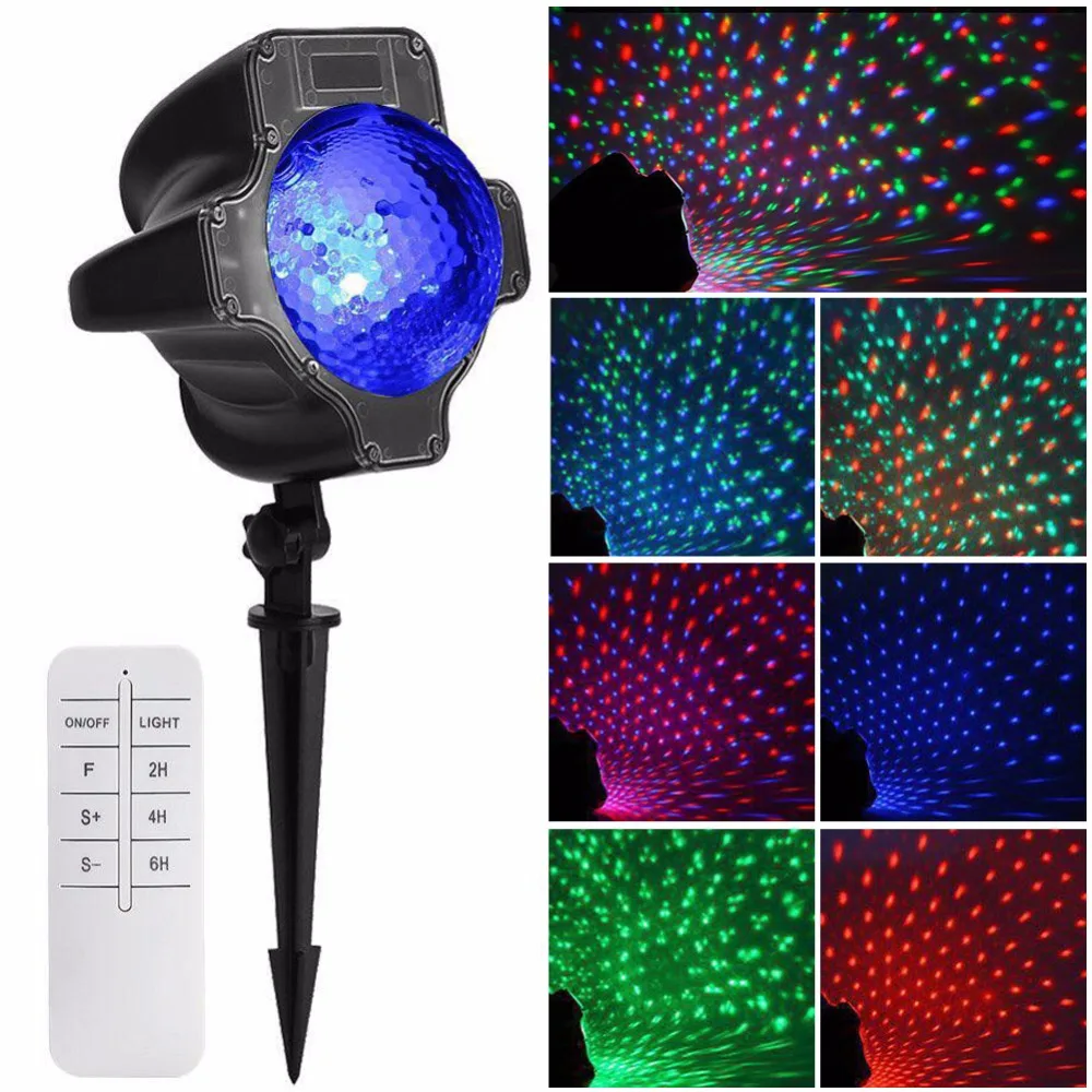 High Quality LED Laser RGB Maple Moving Projector Light Spotlight Landscape Garden Xmas Lamp NEW