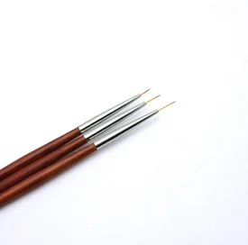 

by dhl or ems 100sets 3pcs/set UV Gel Brush Kit 7mm 9mm 11mm Brush Liner Wooden Red Handle Nail Art Pen Set Drawing Tools