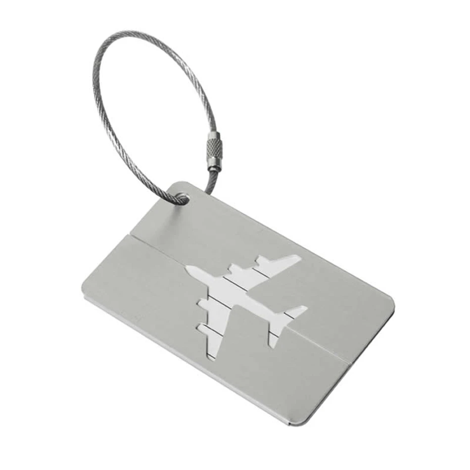 

Creative Travel Accessories Luggage Tag Cover Metallic Aircraft Suitcase ID Address Holder Baggage Boarding Tags Portable Label