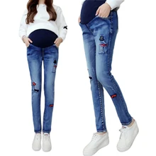2016 nouveau automne hiver jeans femme de maternité vêtements enceintes premama de maternité jeans grossesse crayon de maternité denim salopette
