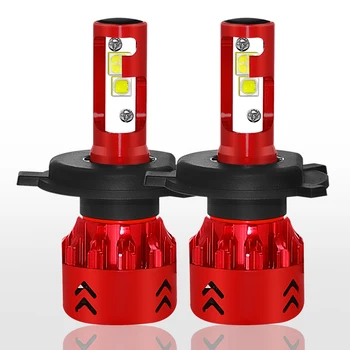 

2 X H4/9003/HB2 Hi/Lo Mini7 LED Car Headlight Bulb 30W 4800LM 9V-36V IP68 Waterproof 6000K Cold White 6063 Aluminum All In One