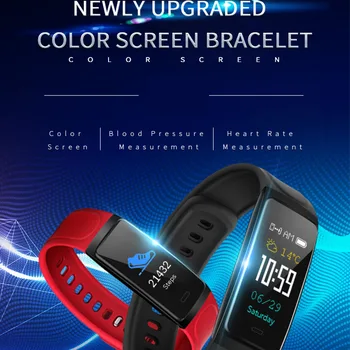 

2018 New Bluetooth Fitness Smart Bracelet Support Blood Pressure Heart Rate Monitor Wrist Band Activity Tracker Pedometer