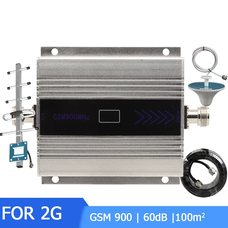 

GSM Repeater 900MHz LCD Display GSM Cellular Signal Booster UMTS 900MHz Mini Phone Amplifier Full Set for Home and Office