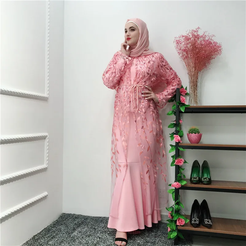 Рамадан открытый абаи Дубай, Турция ислам сетки кимоно кардиган мусульманский хиджаб платье Кафтан Абая для женщин Кафтан Пакистан свободный халат