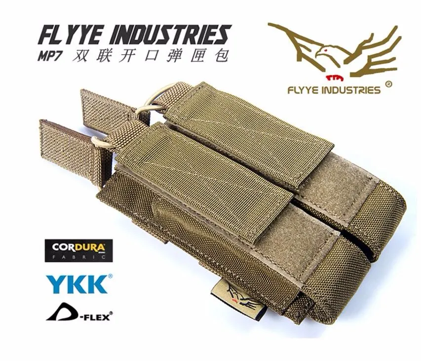 FLYYE MOLLE MP7 двойное открытие подсумок Военная кордюра FY-PH-M027