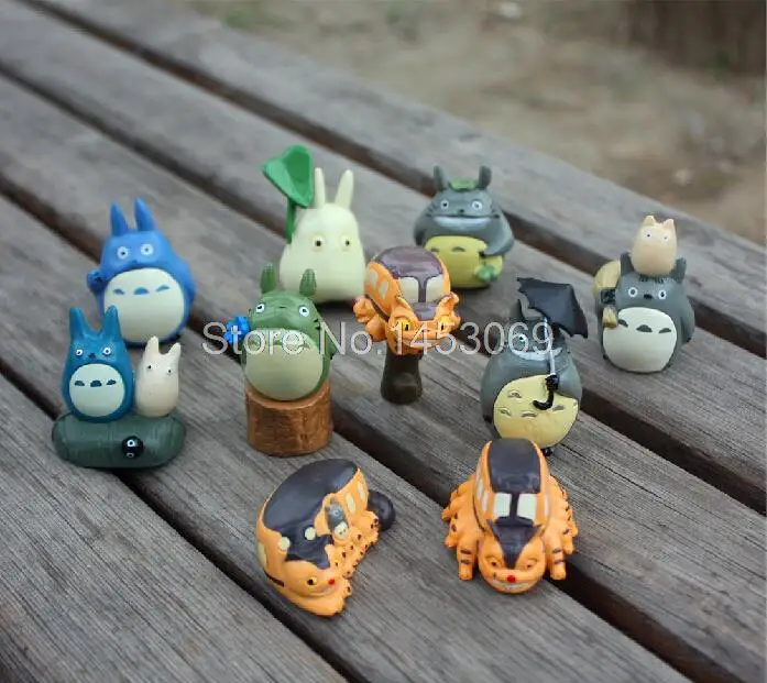 

Free Shipping Cute Miyazaki Hayao My Neighbor Totoro Mini PVC Action Figure Model Toys Dolls 10pcs/set Christmas Gifts MHFG024