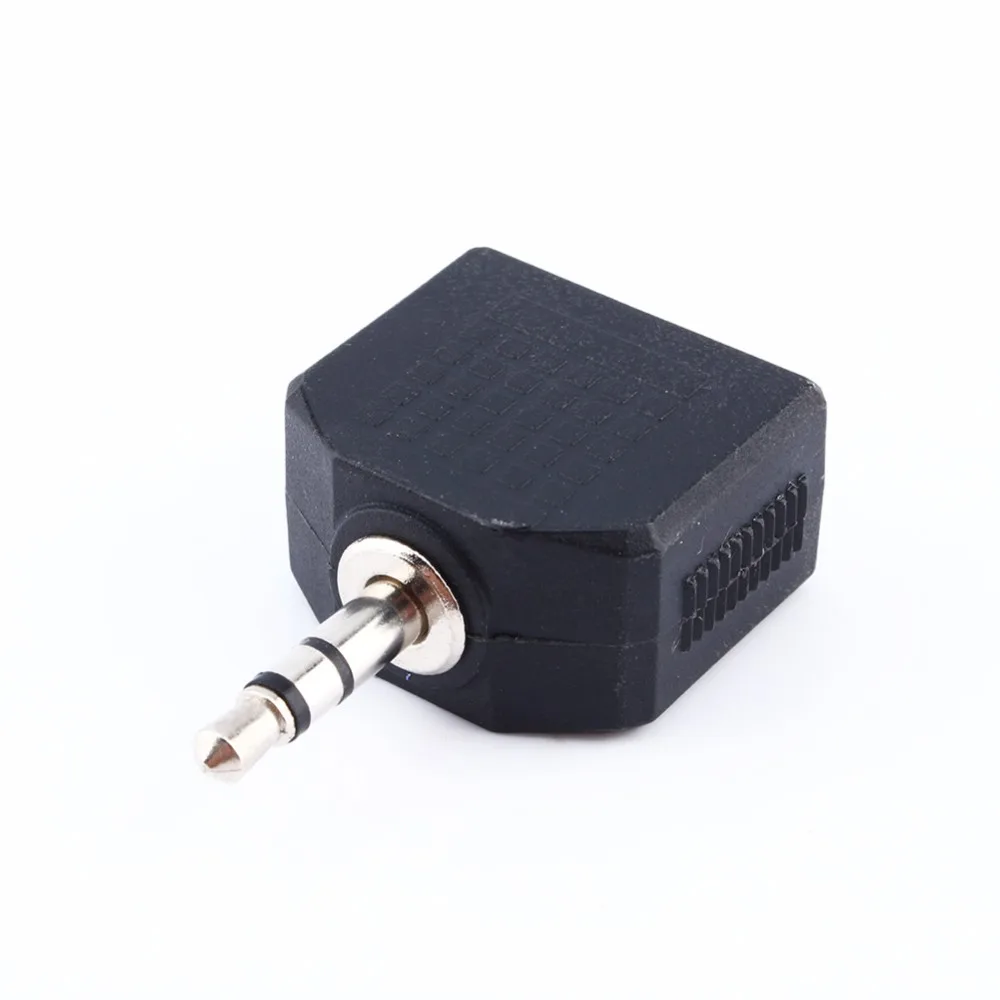 Free shipping 3 5mm Jack 1 to 2 Double Earphone Headphone Y Splitter Cable Cord Adapter