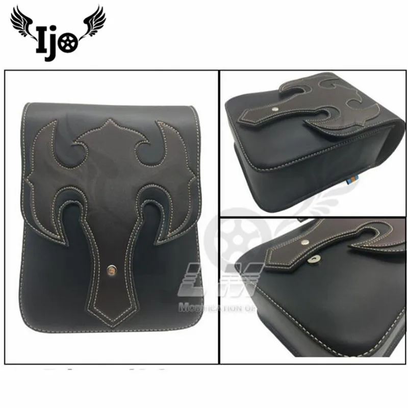 

New type motorcycle saddle bag parcel Refit the side box of the side box of the car High-quality leather Motorcycle Bag
