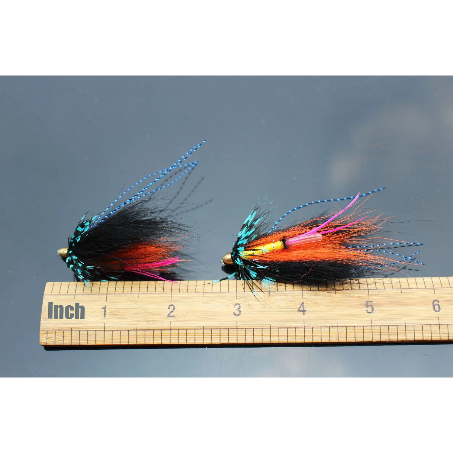 Tigofly 24 Pcs/lot Beautiful Blue&black Feather Cone Head Tube Fly