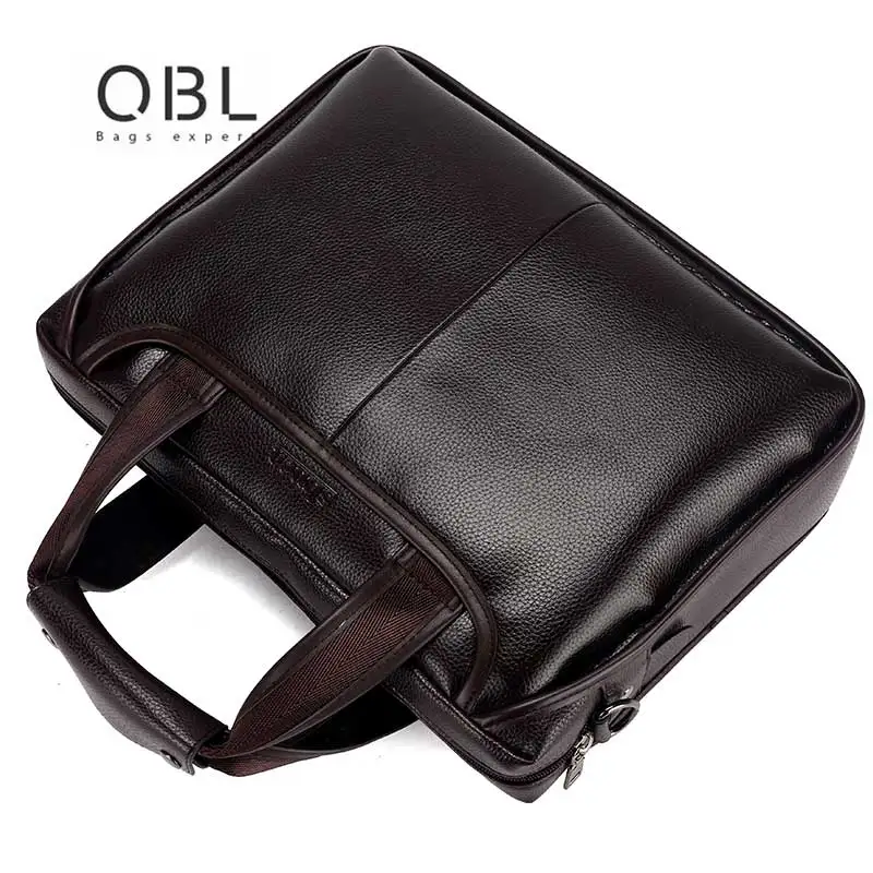 QiBOLu Pu мужской деловой портфель сумка черная коричневая повседневная мужская