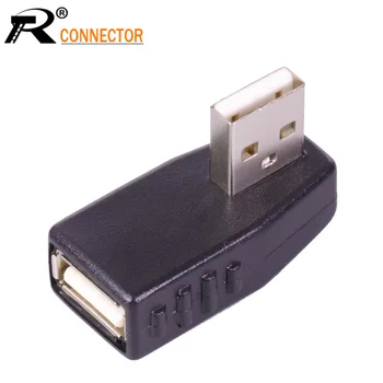 

20pcs USB Adapter 90 Degree Elbow USB plug USB AM TO USB AF extand Connector cable