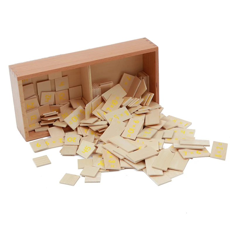  Baby Toy Montessori Box of Multiplic Equations Wood for Early Childhood Education Preschool Kids Br