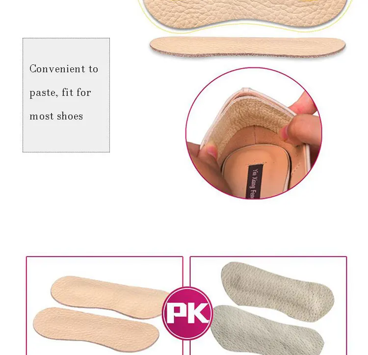 Wholesale 2pairlot PU Leather Insoles Shoe Inserts Heel Liner Cushion Protector Foot Care Shoe Pads Grips (6)