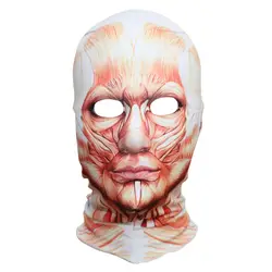 SzBlaZe бренд атака на Титанов Косплэй Балаклава маска Хэллоуин ужас мышц лица маска шапочки маска Колоссальный Титан Skullies
