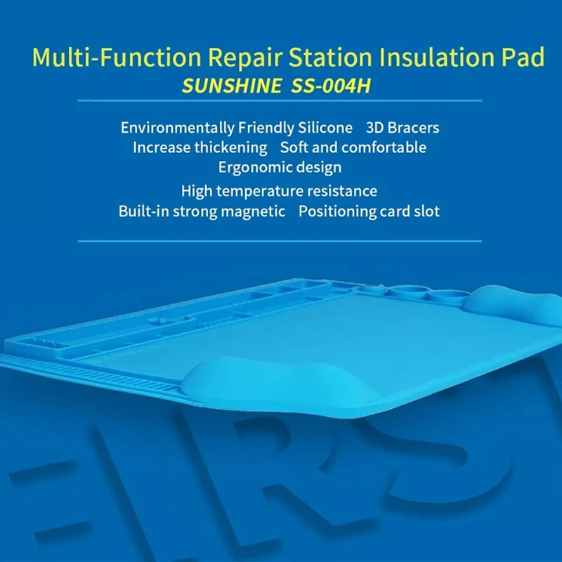 

SS-004H 3D High Temperature Repair Work Mat Pad For iPhone chip Mobile Phone Repair Cushion Blow Welding Magnetic Pad
