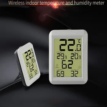 

Indoor Thermometer Hygrometer Electronic Digital Thermometer Hygrometer Alarm Clock Weather Station Maximum And Minimum Display