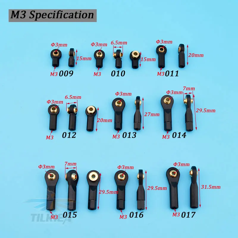 10 шт. пластик M2/M.5/M3 наконечник стержня держатель с шаровой головкой наконечники рулевой тяги износостойкие шаровые соединения для Rc лодки автомобиля самолета грузовиков Buggys