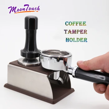 

Stainless Steel Silicone Espresso Coffee Tamper Stand Barista Tool Tamping Holder Rack Shelf Coffee Machine Tool Detachable