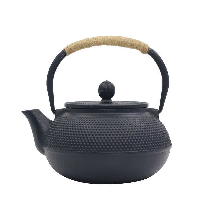 Японский чугунный чайник кунг-фу чайник с фильтром Ретро посуда для напитков 8 стилей 34,5 - Цвет: 6
