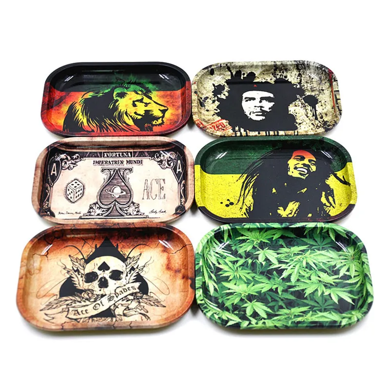 New 1pcs Metal Tobacco Rolling Tray 17cm*13cm*1.8cm Hand roller Rolling
