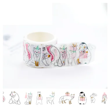 1 шт./компл. милые друзья в лесу лента Washi DIY Скрапбукинг планировщик изоляционная лента клейкая лента Этикетка Стикеры канцелярских принадлежностей