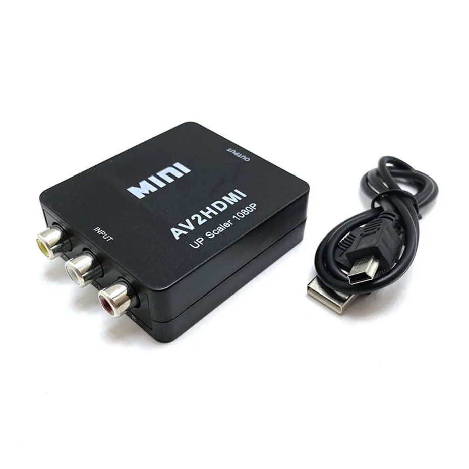 Basix AV к преобразователь видеосигнала HDMI коробка AV2HDMI RCA AV HDMI cvbs к HDMI адаптер для HD ТВ PS3 PS4 ПК DVD Xbox проектор